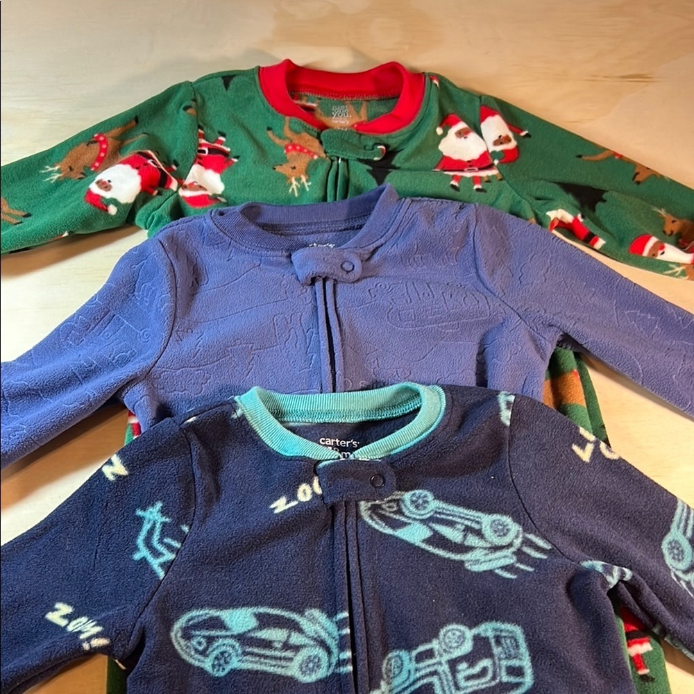 Carter's Festive and Fun Baby Sleepers Trio